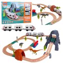 Kolejka Elektryczna Interaktywna Pociąg Wagony Tunel Wulkan Dinozaury 95 cm