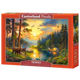 Puzzle 3000 elementów Sunset over Forest River