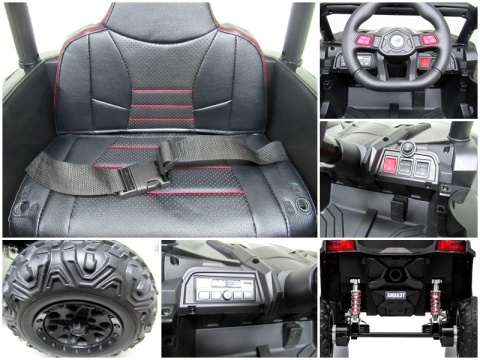 UTV2 Auto na Akumulator BUGGY R-sport RÓŻOWY 4x4 Koła EVA, SKÓRA, Pilot RC