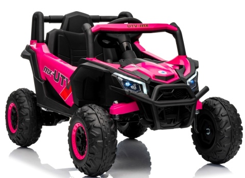 UTV2 Auto na Akumulator BUGGY R-sport RÓŻOWY 4x4 Koła EVA, SKÓRA, Pilot RC
