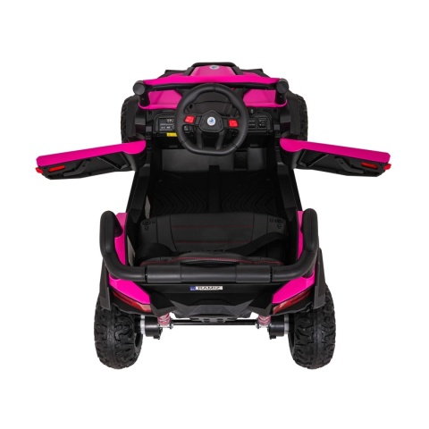 UTV2 Auto na Akumulator BUGGY R-sport RÓŻOWY 4x4 Koła EVA, SKÓRA, Pilot RC