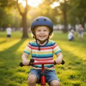 Kask rowerowy dla dziecka Trike Fix dziecięcy regulowany LED M 55-58cm granatowy