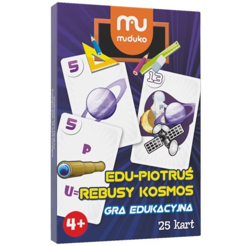 Muduko Gra karciana Edu Piotruś. Kosmos: Rebusy - edukacyjna GR0868