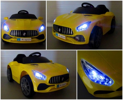 Cabrio B3 ŻÓŁTY Autko na akumulator - Światła, Dźwięki, MP3, USB - OUTLET