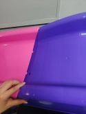 Największa solidna zjeżdżalnia dla dzieci 243 cm (różowo/fioletowa) OUTLET