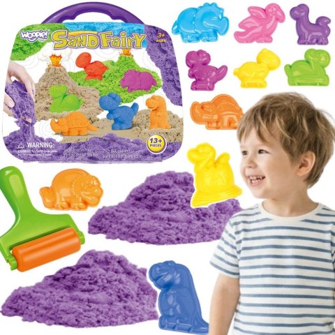 WOOPIE Zestaw Piasku Kinetycznego Dinozaury 13 el