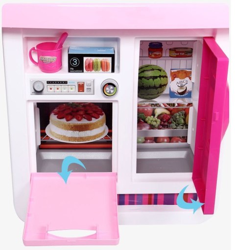 WOOPIE Kuchnia MY LITTLE CHEF Panel Dotykowy z Dźwiękiem Obieg Wody Różowa