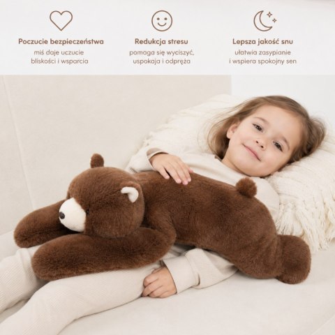 WOOPIE Pluszak Obciążeniowy Miś Niedźwiadek Bruno Antystresowy Sensoryczny Ciężkomiś Przytulanka 65cm 1500g