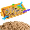 WOOPIE Zestaw Piasek Kinetyczny Plac Budowy w Walizce Pojazdy 1kg