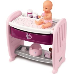 Smoby Baby Nurse Łóżeczko 2w1 Dla Lalki Przewijak + Lalka